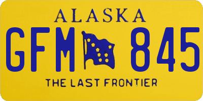 AK license plate GFM845