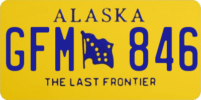AK license plate GFM846