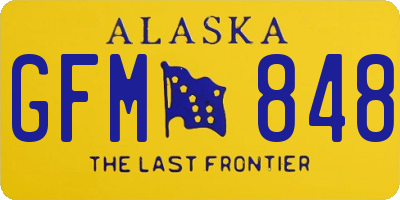 AK license plate GFM848