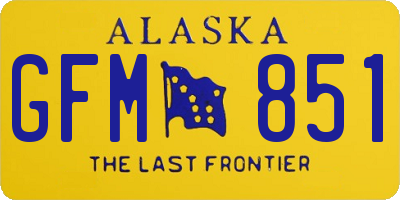 AK license plate GFM851