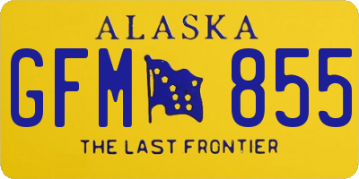 AK license plate GFM855
