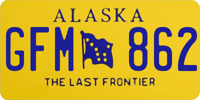 AK license plate GFM862