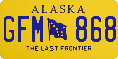 AK license plate GFM868