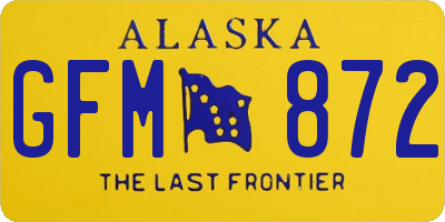AK license plate GFM872