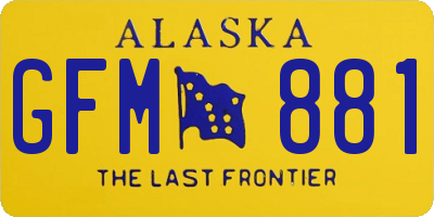 AK license plate GFM881