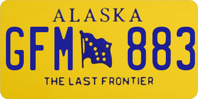 AK license plate GFM883