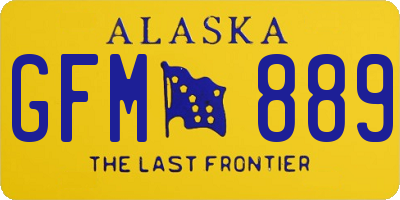 AK license plate GFM889