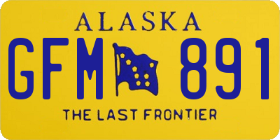 AK license plate GFM891