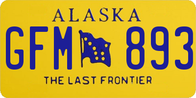 AK license plate GFM893
