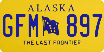 AK license plate GFM897