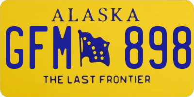 AK license plate GFM898