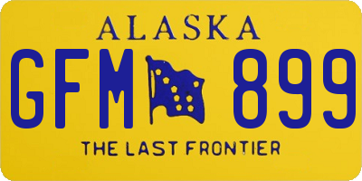 AK license plate GFM899