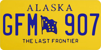 AK license plate GFM907
