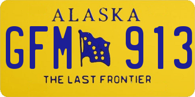AK license plate GFM913