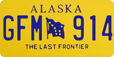 AK license plate GFM914