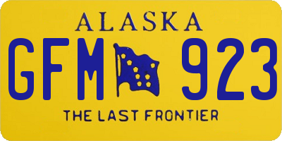 AK license plate GFM923