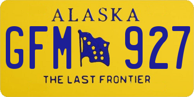 AK license plate GFM927