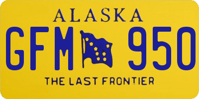 AK license plate GFM950