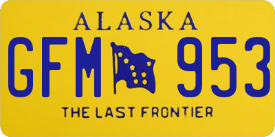 AK license plate GFM953