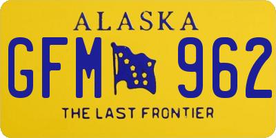 AK license plate GFM962
