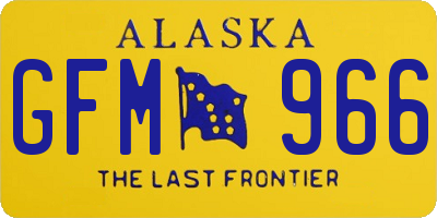 AK license plate GFM966
