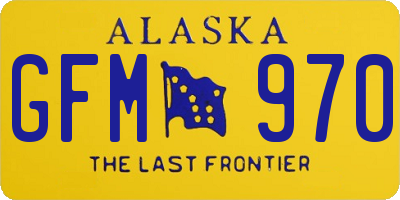 AK license plate GFM970