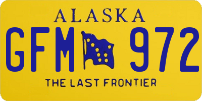 AK license plate GFM972