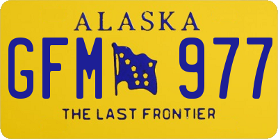 AK license plate GFM977
