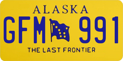 AK license plate GFM991