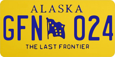 AK license plate GFN024