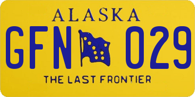 AK license plate GFN029