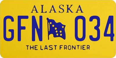 AK license plate GFN034