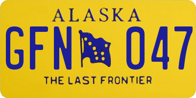 AK license plate GFN047