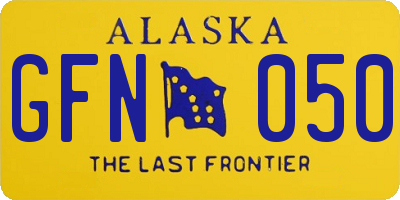 AK license plate GFN050