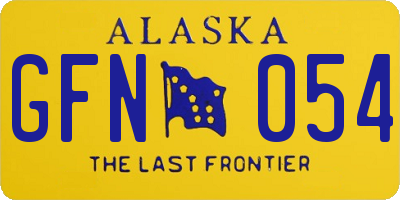 AK license plate GFN054