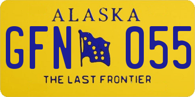 AK license plate GFN055