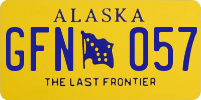 AK license plate GFN057