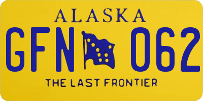 AK license plate GFN062