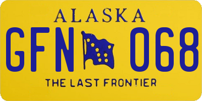 AK license plate GFN068