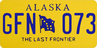 AK license plate GFN073