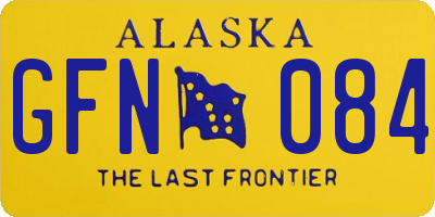 AK license plate GFN084