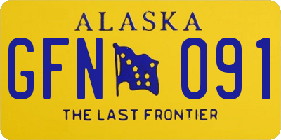 AK license plate GFN091
