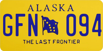 AK license plate GFN094