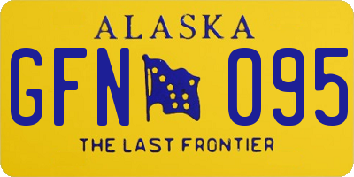 AK license plate GFN095