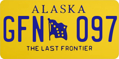 AK license plate GFN097