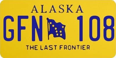 AK license plate GFN108