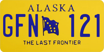 AK license plate GFN121