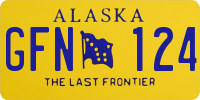 AK license plate GFN124
