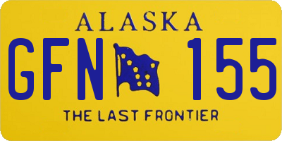 AK license plate GFN155
