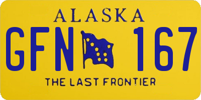 AK license plate GFN167